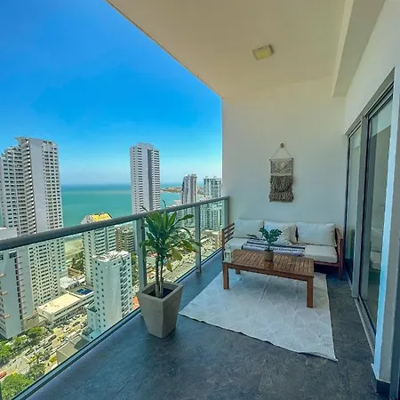 Amazing View-29th Floor Modern Apt-luxury Building Apartamento Cartagena